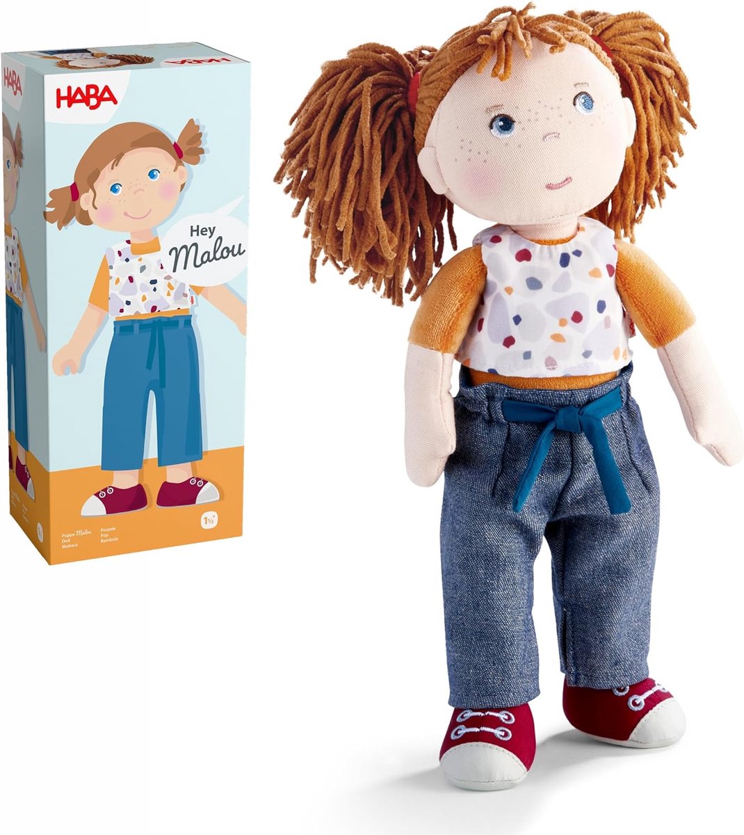 Zachte Pop Malou als Vriendinnetje | Speelgoedfiguur voor Kinderen