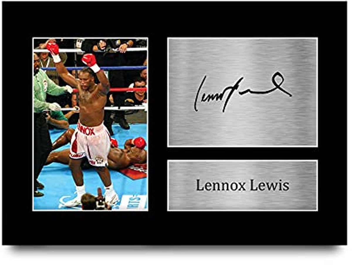 Gesigneerde Print van Lennox Lewis - Uniek Cadeau voor Sportfans