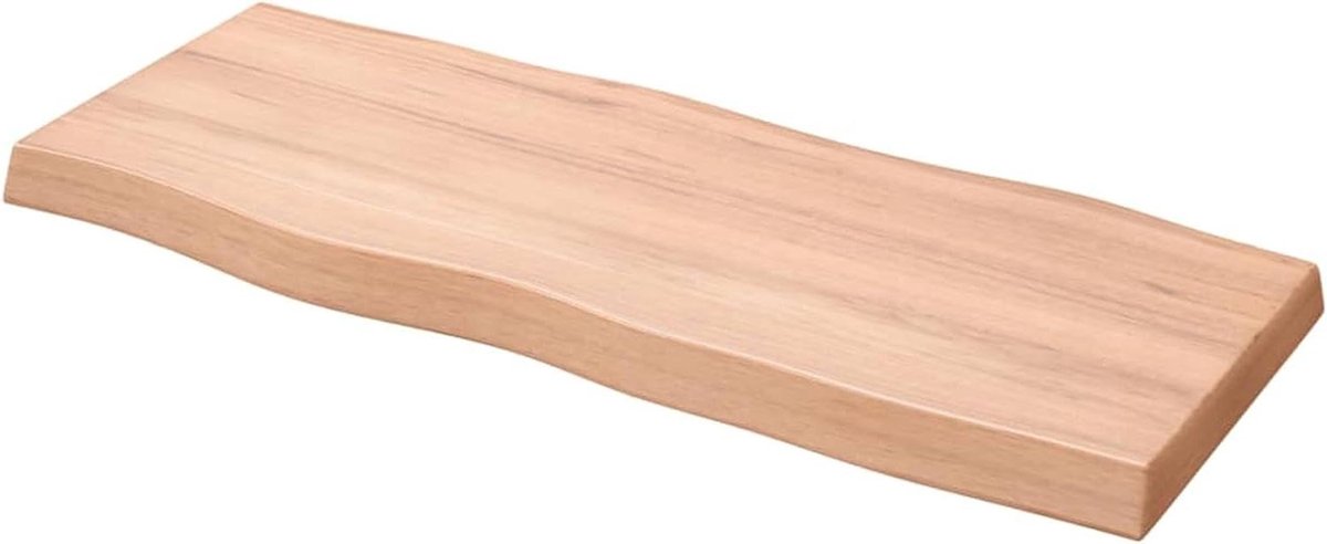 Tafelblad Eiken - Bureau Vervanging - Tafel Opknappen - Massief Hout - 100 x 40 cm - Lichtbruin