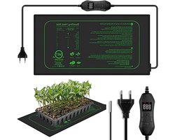Warmtemat planten - Kweekmat - 50W warmte mat met thermostaat - 25 x 52 cm kweekkas warmtemat - Kweekmat voor zaailingen, huisdieren en reptielen - Waterdicht - Snelle opwarming, voor kweekkas of kweekkast