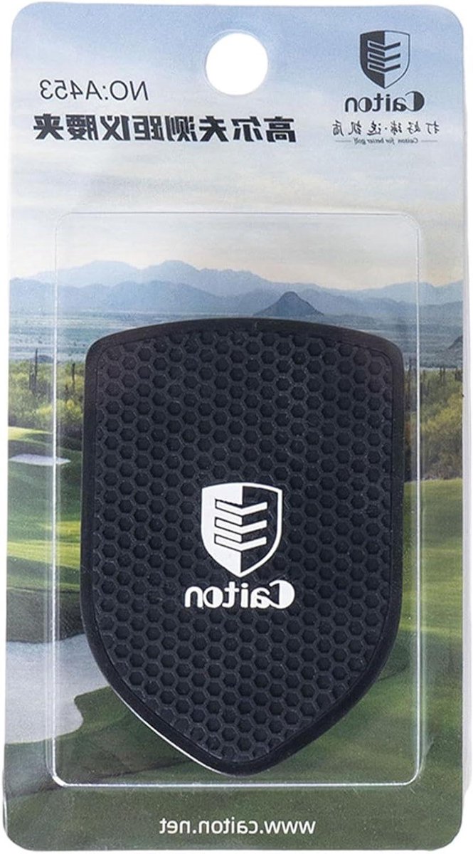 Golfafstandsmeter Klem - Metalen Clip - Veilige Bevestiging - Sterke Magnetische Grip - 7 x 5 cm - Zwart