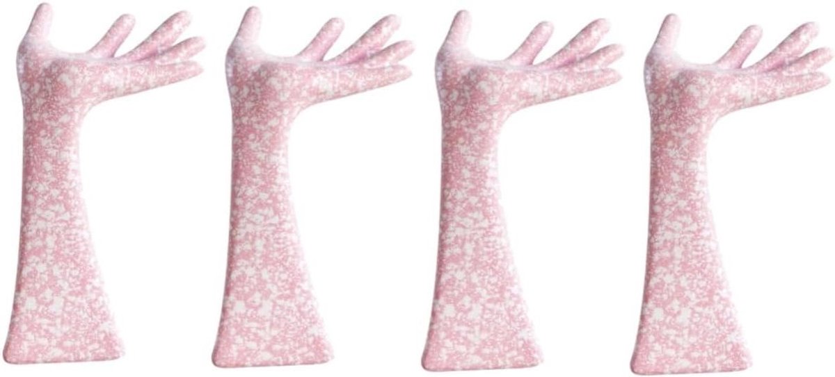 Sieraden Hand - Display Houder - Juwelen Presenteren - Set van 4 - 17x11.5x10.5cm - Roze