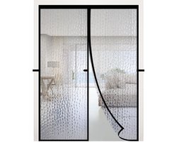 RELIANCER Magnetisch thermisch geïsoleerd gordijn, waterdichte EVA-hoes, geschikt voor 86 x 198 cm, temperatuurbescherming geïsoleerde gordijnen, zelfsluitend deurscherm, winddicht deurnet