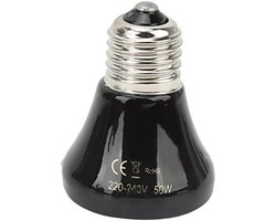 Keramische Warmtelamp voor Reptielen en Incubators - E27 Fitting - 24 Uur Natuurlijke Infrarood Warmte (50W)