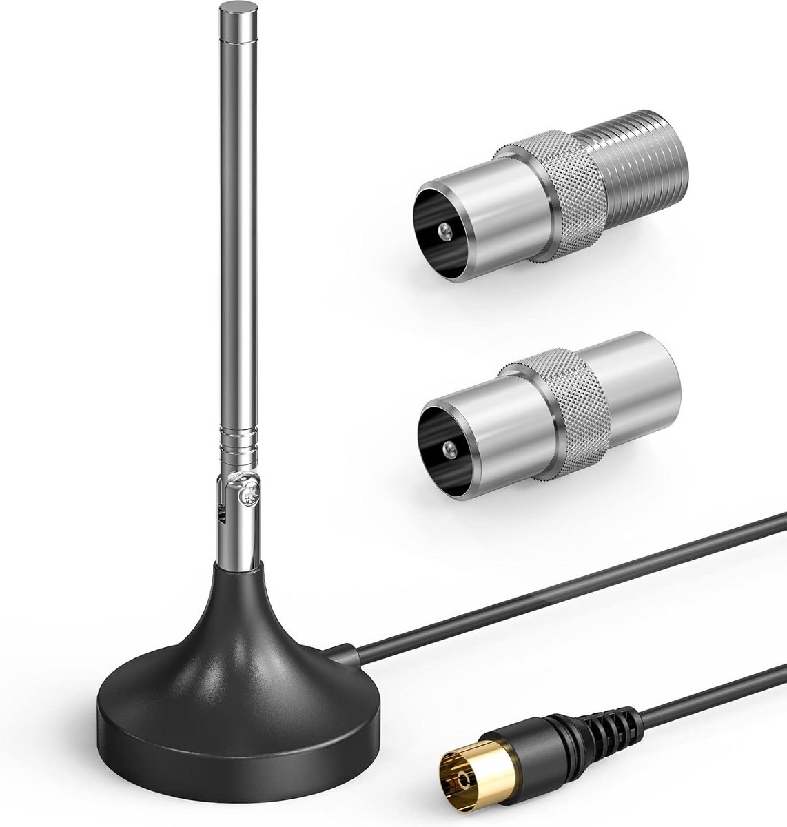 DAB+ FM Binnenantenne met Magnetische Basis voor Radio Tuner en HiFi Ontvanger