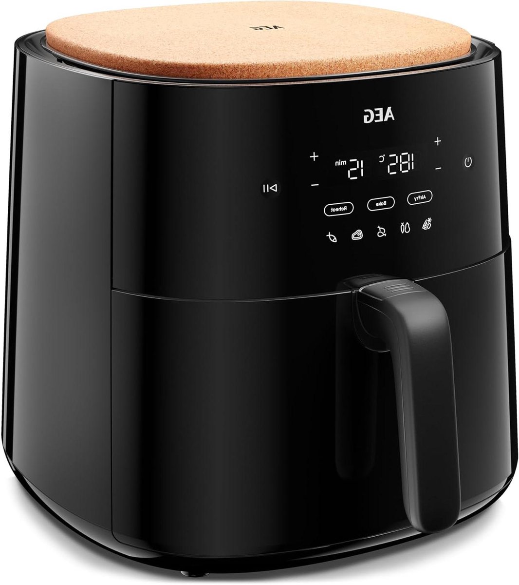 Heteluchtfriteuse - Airfryer - Gezond Koken - 8 Programma's - 68 Liter - Zwart