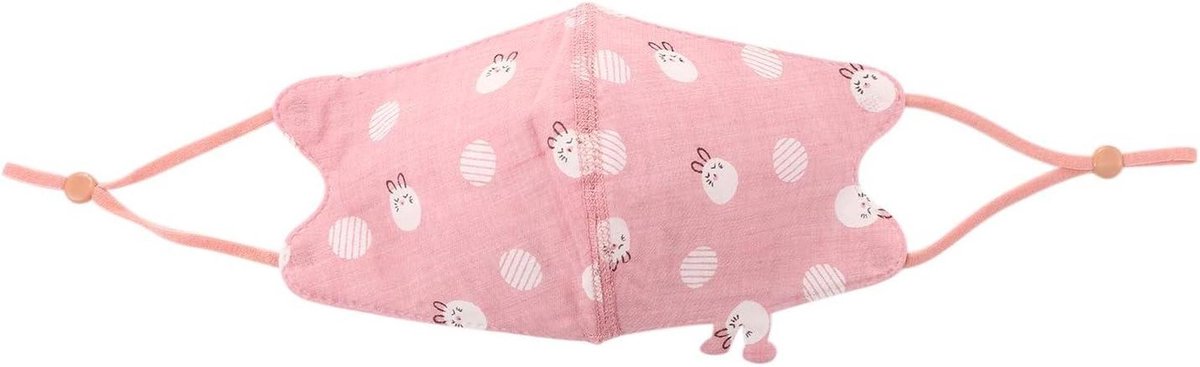 Kindermasker - Mondkapje Ademend - Bescherming Buiten - Verstelbare Bandjes - 18x12 cm - Blauw