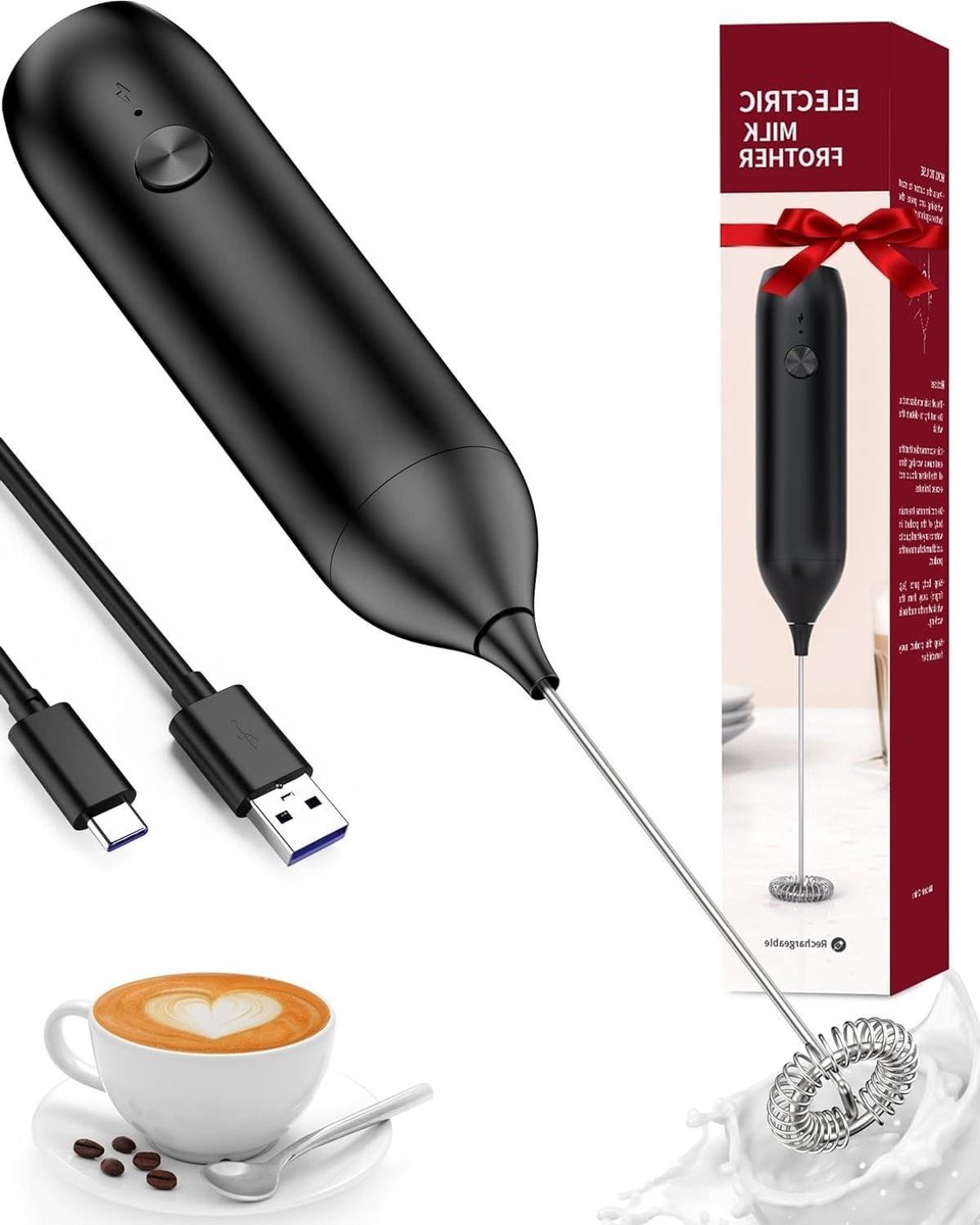 Melkopschuimer - Automatische opschuimer - Koffie Bereiden - Eenvoudige bediening - 150 ml - Wit