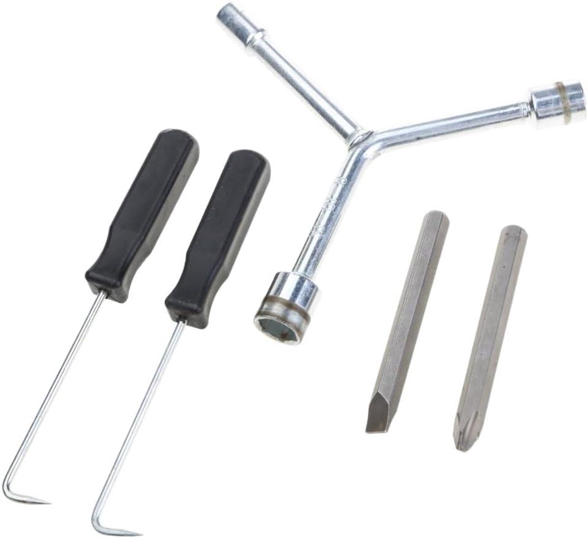 Wasmachine Trommel Gereedschap - Reparatie Tool - Trommel Demonteren - Duurzaam Roestvrij Staal - 5 Stuks - Zilver