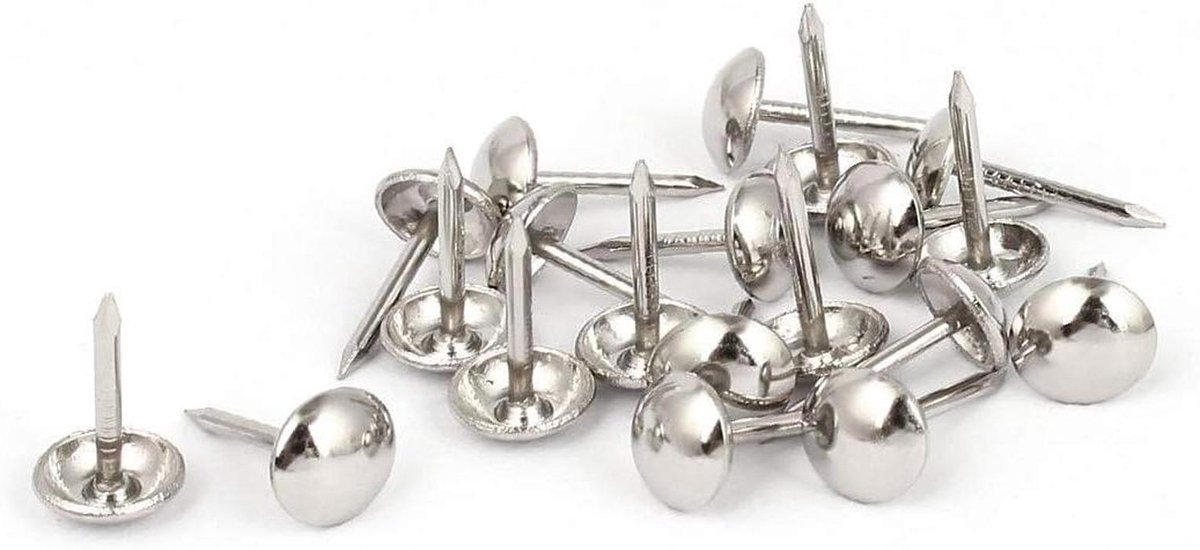 Decoratieve Spijkers - Duim Spelden - Documenten Bevestigen - Metalen Constructie - 20 Stuks - Zilverkleurig