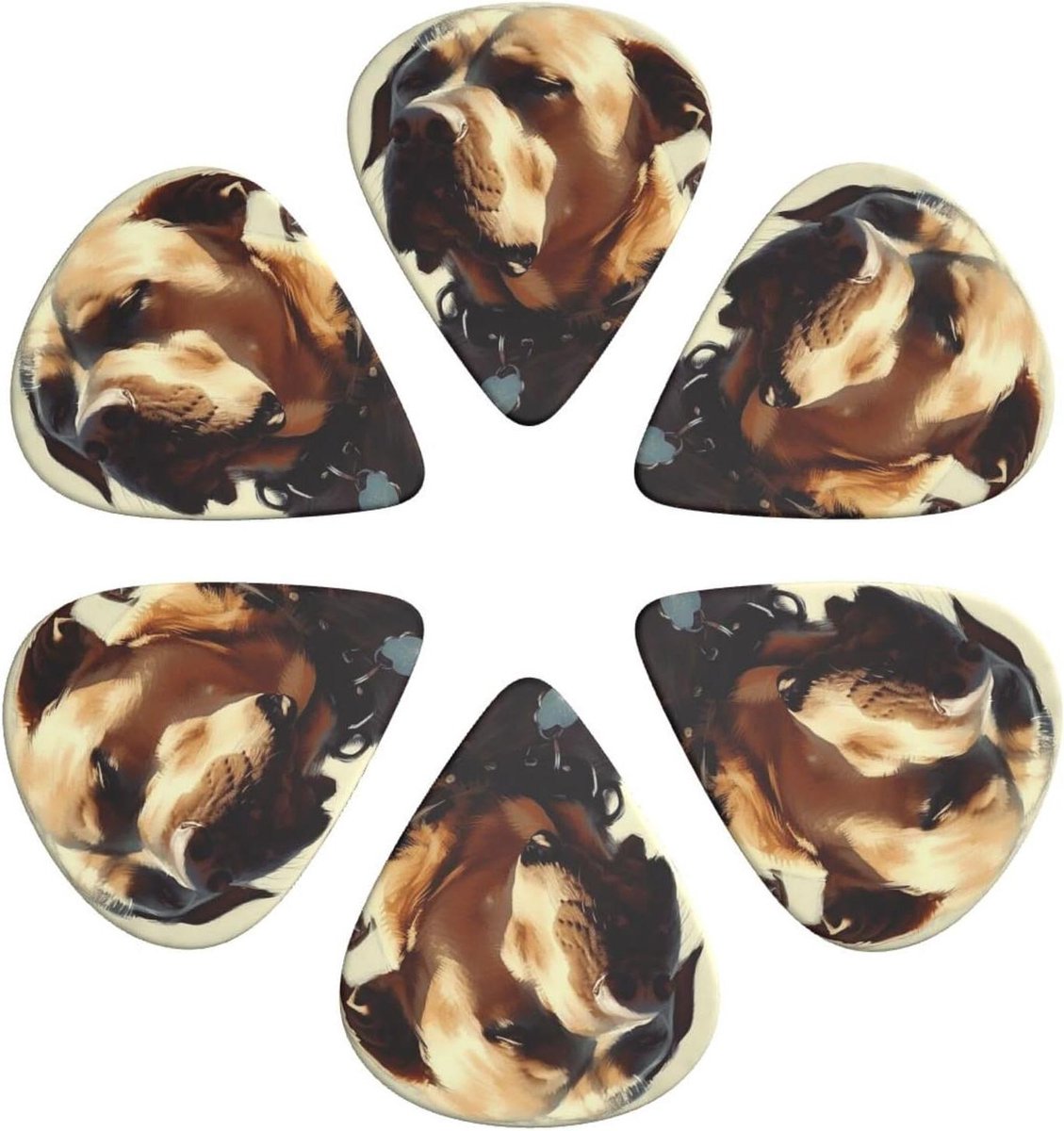 Gitaar Plectrums - Picks Set - Muziek Maken - Hondenprint Design - 3 Diktes Set - Wit