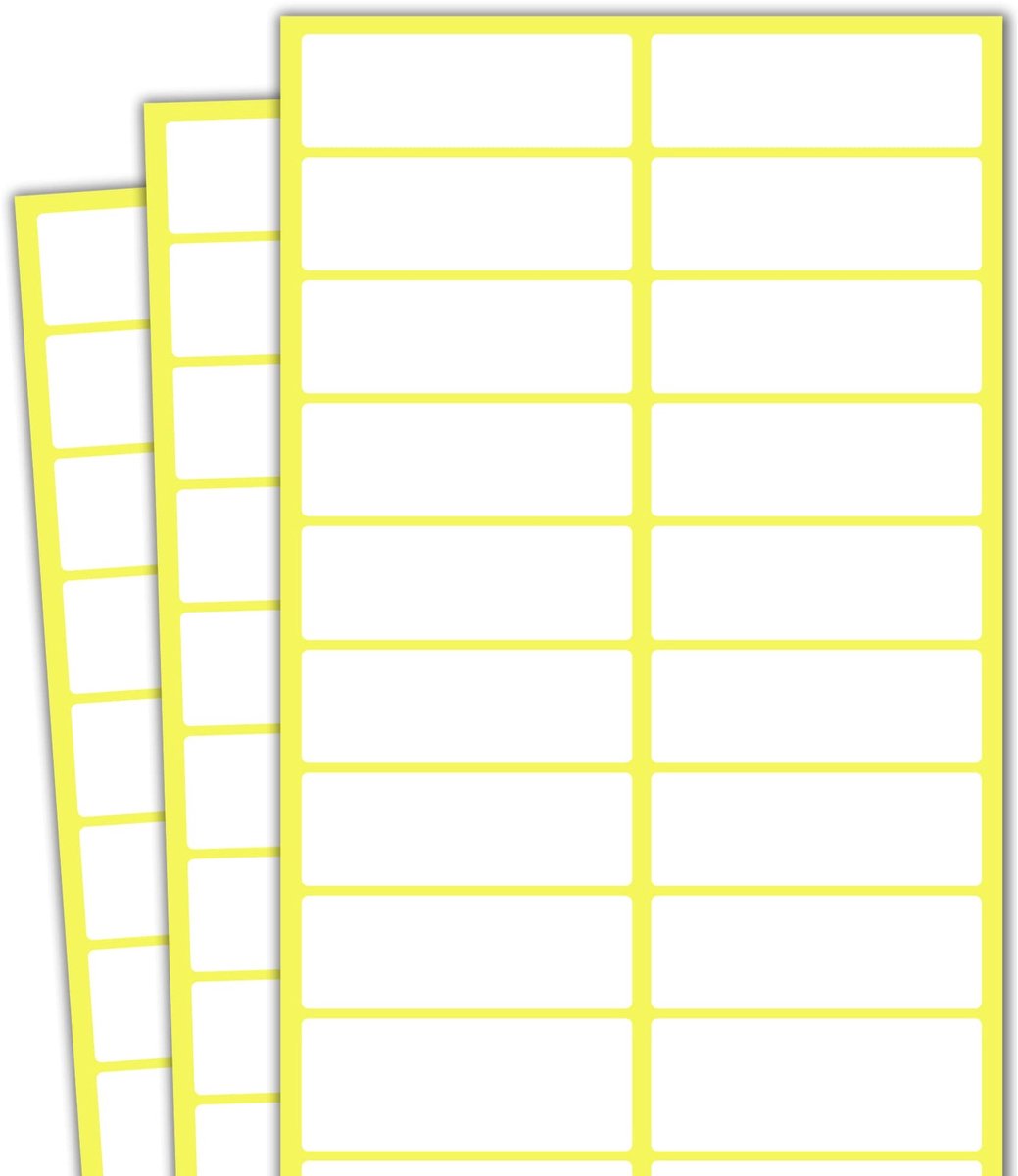 Dailygoody - Kleine Witte Zelfklevende Etiketten - 1000 Stuks - Ideaal voor Organisatie - 20 x 13 mm - Perfect voor Labels - Voor Thuis en Kantoor