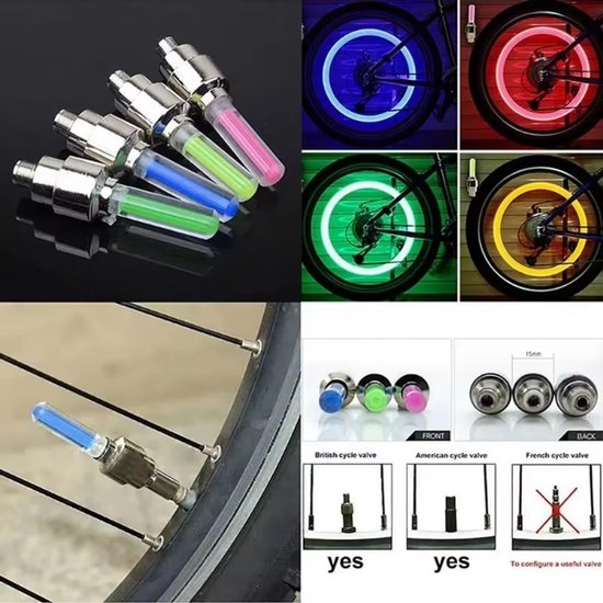 Fiets Spaakverlichting - Wielverlichting LED - Veilig Fietsen - Bewegingsgeactiveerd - 8 stuks - Kleurrijk — afbeelding 3