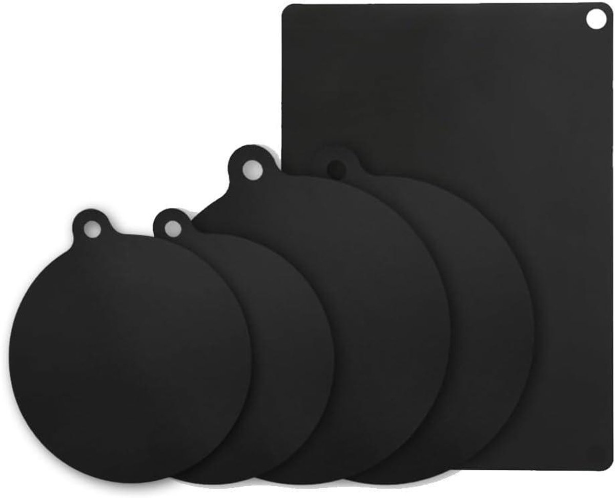 Inductie Kookplaat Beschermers - Matten Set - Kookplaat Schoon Houden - Hittebestendig tot 300°C - 5-delig - Zwart