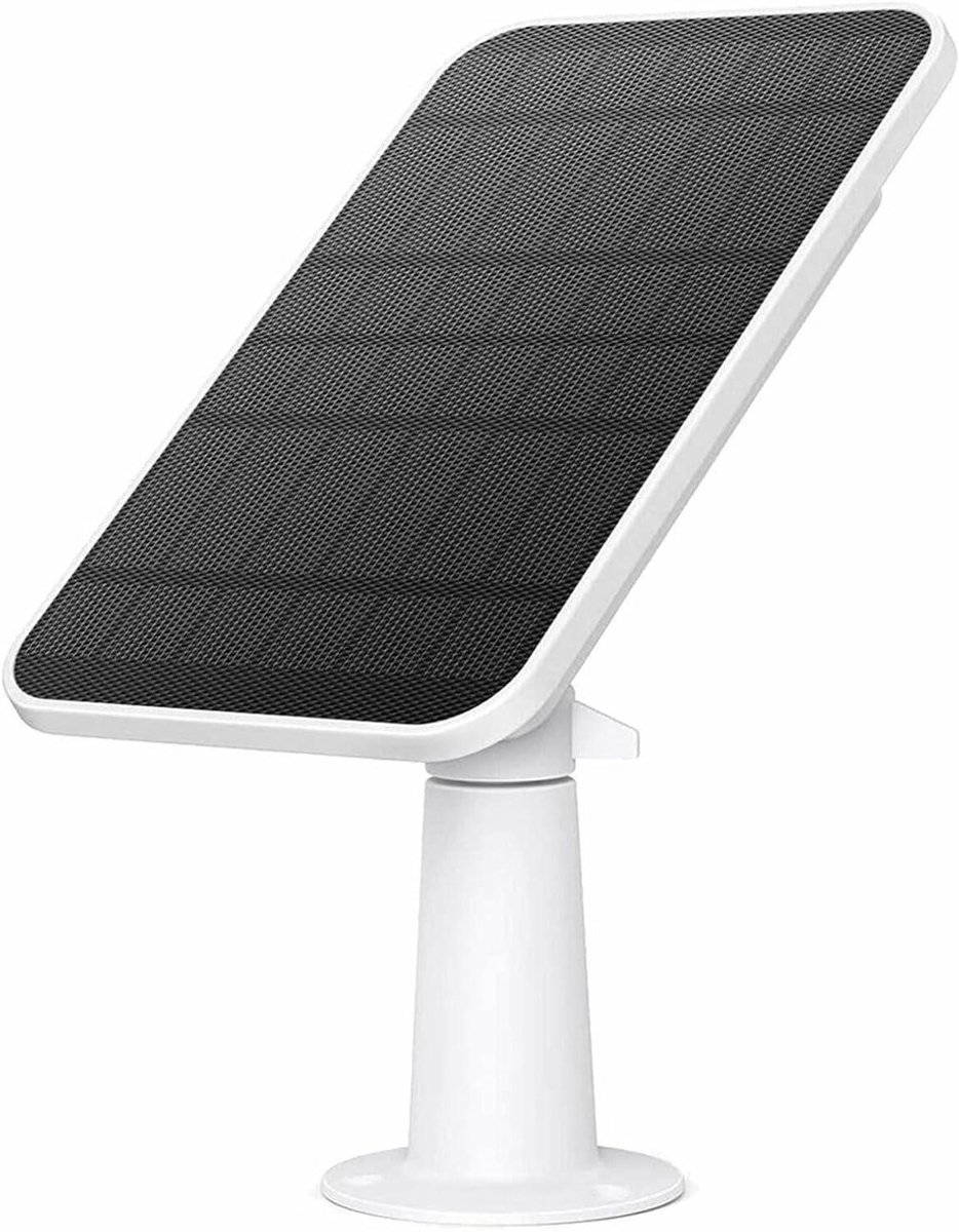 Zonnepaneel Voeding - Solar Charger - Camera Non-Stop Laden - Eenvoudige Installatie - 115 x 178 mm - Wit
