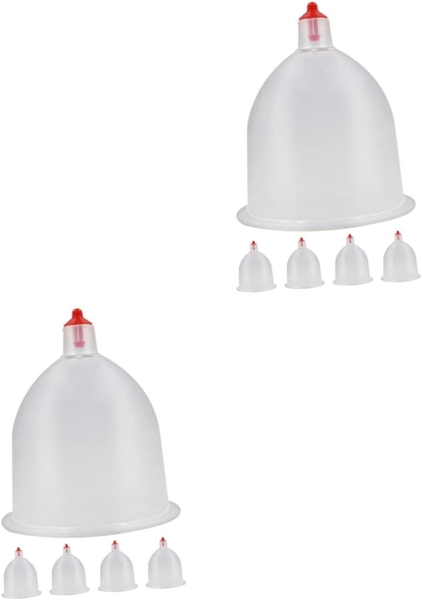 Herbruikbare Cupping Cups - Vacuüm Cups Massage - Ontspannende Massages - Verdikte Transparante Cups - 10 stuks - Diverse Kleuren