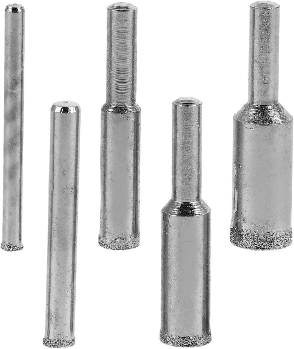 Diamant Slijpbit Set - Graveerpunt Slijpkop - Kralen Vormgeven - Concave voor Ronde Correctie - 5 stuks - Zilver