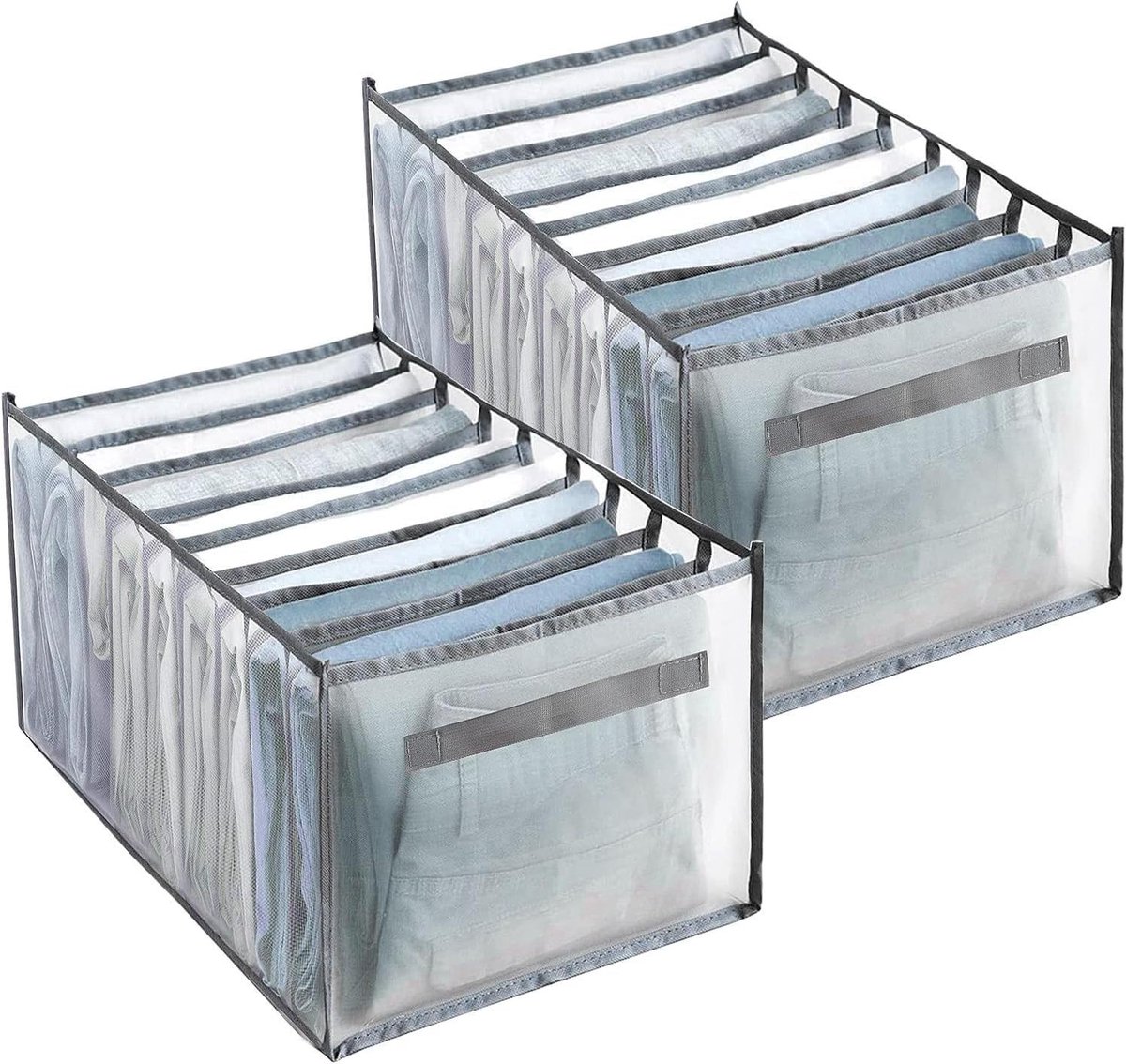 Broek Organizer - Lade Verdeler - Garderobe Opbergen - 9 Vakken - 36x25x20cm - Grijs