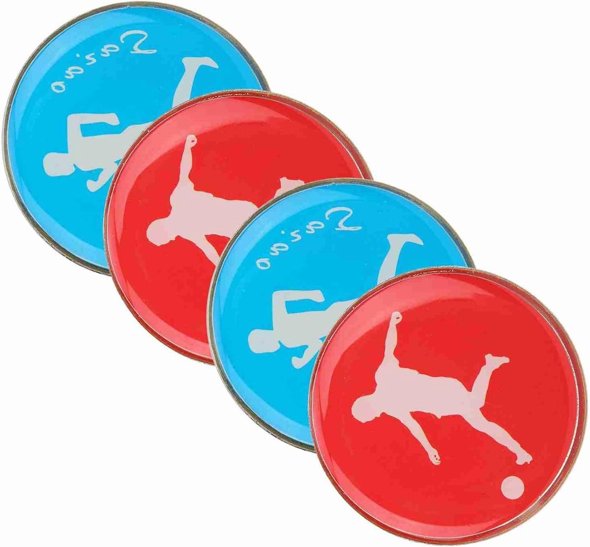 Dubbelzijdige Toss Munt voor Sporten - 4 Stuks, Ideaal voor Voetbal, Volleybal en Tafeltennis