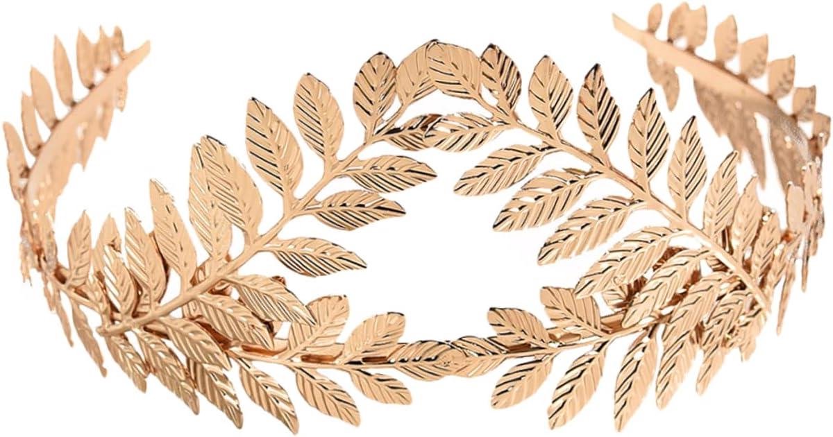 Blad Hoofdband - Haarsieraad Kroon - Feest Accessoire - Elegante Blad Design - 15 x 6 cm - Goud