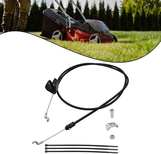 Motor Stop Kabel - Grasmaaier Kabel - Grasmaaier Onderhoud - Z-Bend Design - 22 Inch - Zwart — afbeelding 4