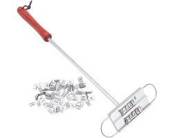 BBQ Branding Iron - Vlees Stempel - Steak Personaliseren - 60+ Letters - 63 Delen - Zilver