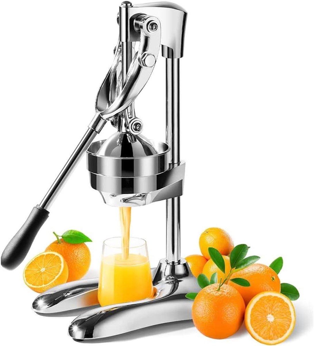 Roestvrijstalen Citruspers - Handpers Fruit Sapcentrifuge - Vers Sap Maken - Grote Fruit Capaciteit - 5kg - Zilver
