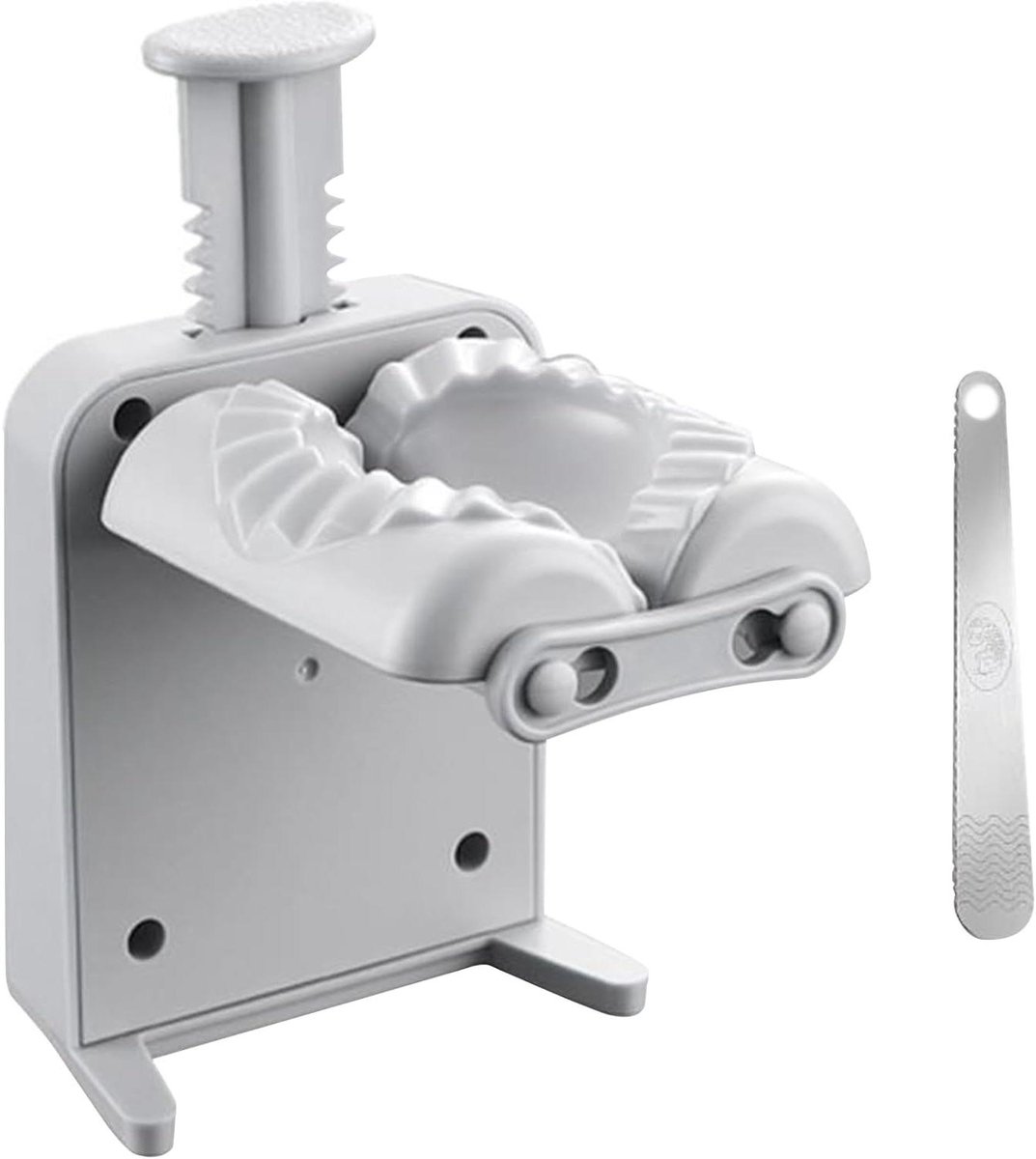 Knoedel Maker - Empanada Pers - Zelfgemaakte Snacks - Automatische Bediening - 16x15x10 cm - Wit