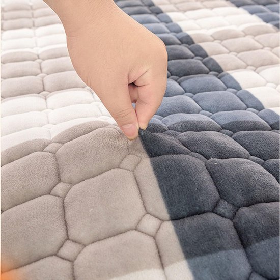 Vouwmatras futon vloermat - Zachte slaapmat - Comfortabel slapen - Orthopedische ondersteuning - 180x200 cm - Grijs — afbeelding 4