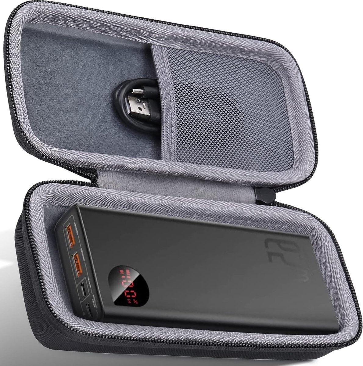 Hard Travel Case voor Power Bank 20000mAh - Bescherming, Draagbaar, Geschikt voor Snelladen en Externe Batterijen