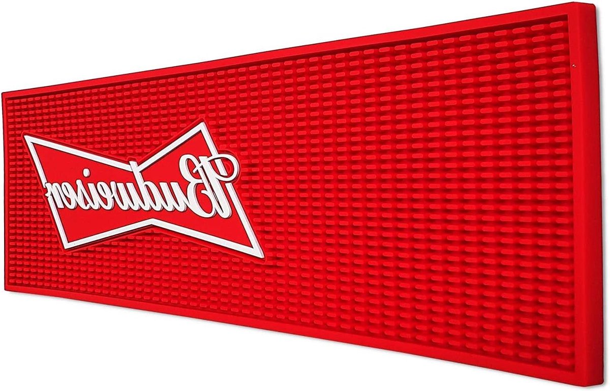 Bar Runner - Barmat - Drankjes Serveren - Dik Rubber - 56x9cm - Rood