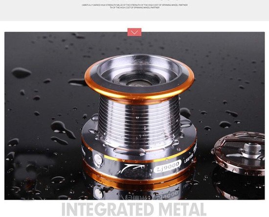 Vismolen - Reel Hengelmolen - Vissen op Zee - Aluminium Spoel - LJ5000 Series - Metaal — afbeelding 4