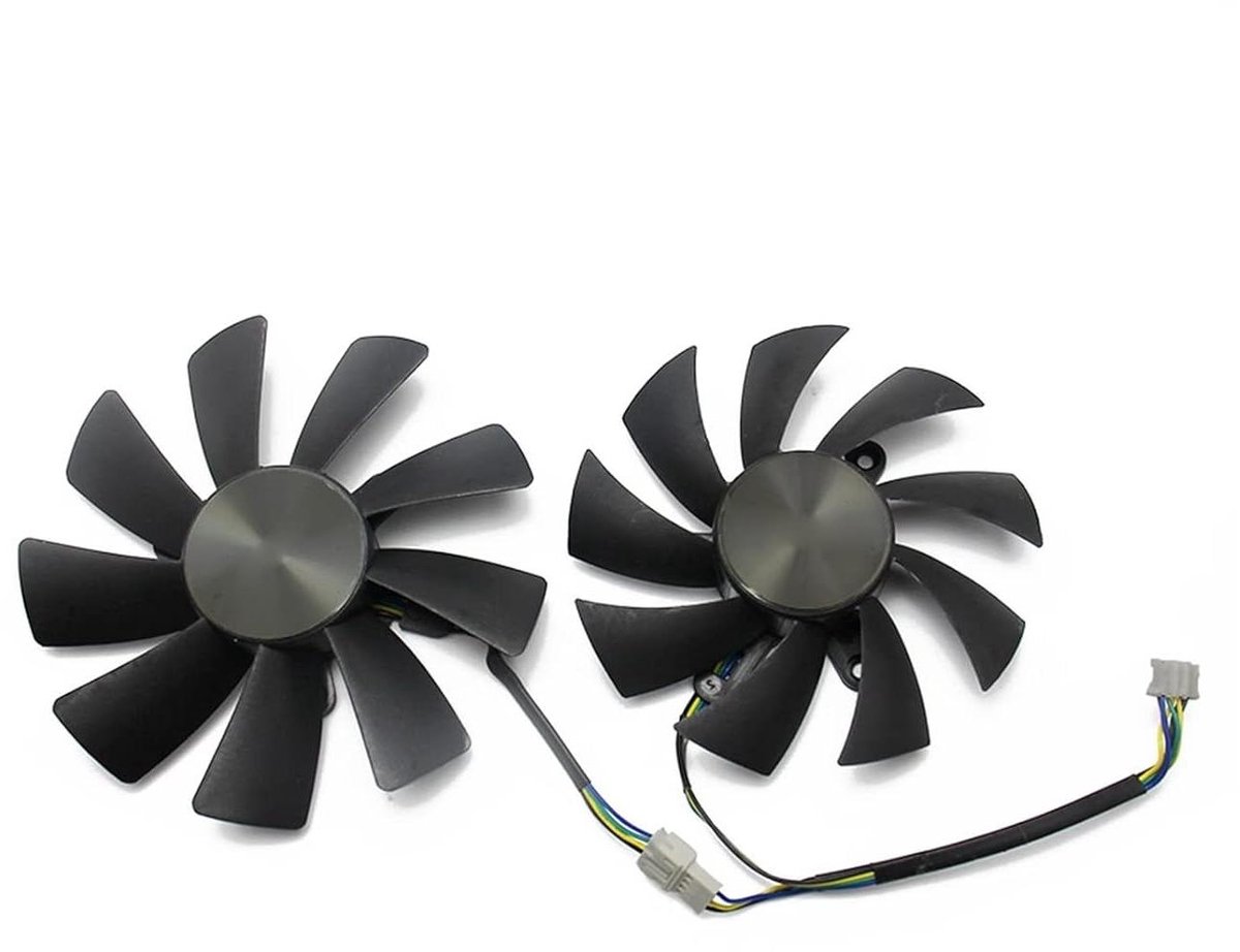 Grafische Kaart Ventilator - Koeler Fan - PC Onderhoud - 4-Pins Connector - 87mm x 87mm - Zwart
