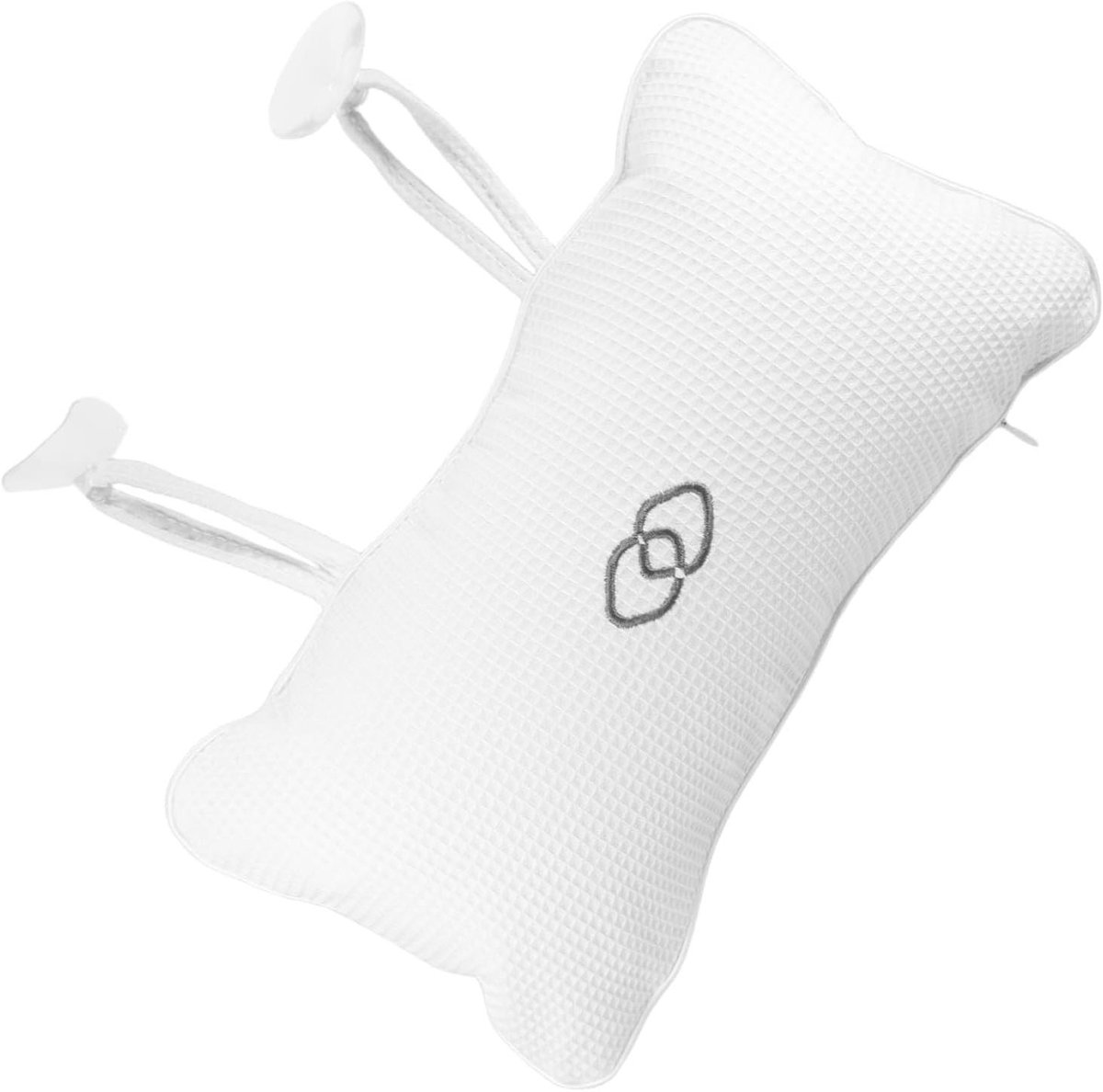 Bad Kussen - Bad Accessoire - Ontspannen Baden - Dubbele Zuignappen - 34.5 cm - Grijs