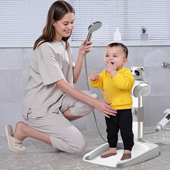 Badstandaard - Zitje voor bad - Baby wassen - Antislip basis - 394 cm breed - Kastanjebruin — afbeelding 3