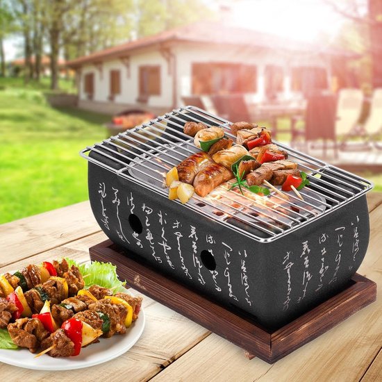 SPHProducts - Japanse Barbecue Grill - Mini Houtskool Grill - Draagbaar en Lichtgewicht - Aluminium - Voor Binnen en Buiten - Perfect voor BBQ's - Incl... van sphproducts — afbeelding 4