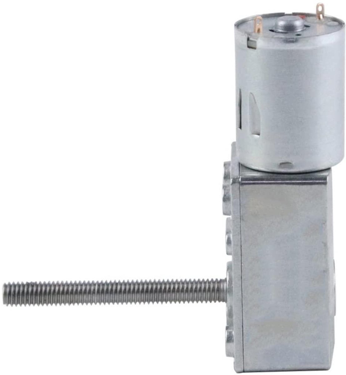Reductiemotor DC - Mini motor - Robotbouw - Zuiver koper - 50mm as - Zilver