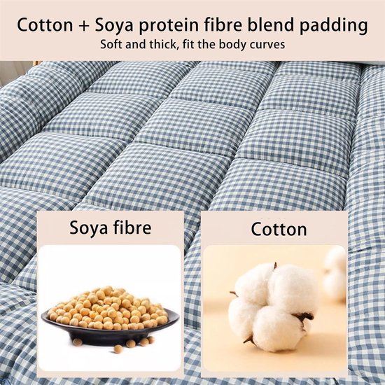 Opvouwbare Matras - Futon Slaapmat - Gastvrij Ontvangen - Ruimtebesparend Ontwerp - 80x200cm - Beige — afbeelding 3
