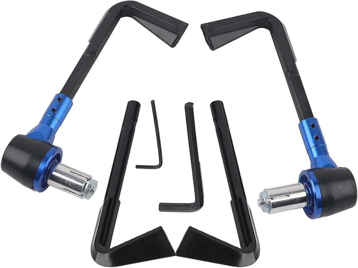 Motorfiets Handkappen - Remhendel Bescherming - Veilig Rijden - Aluminium Kunststof - 22 mm - Zwart
