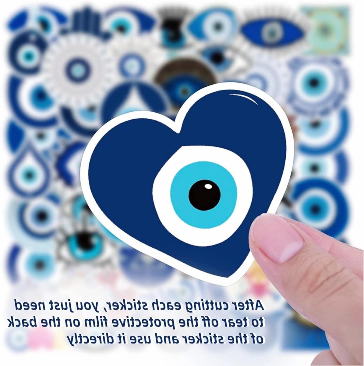 Evil Eye Stickers - 100 Stuks Waterdichte Aesthetic Decals voor Laptop, Waterflessen, Skateboards en Koffers, Perfect voor Creatieve Projecten