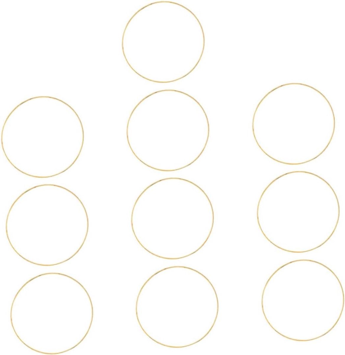 Dromenvanger Hoepels - Krans Cirkels - Hobby Projecten - Metalen Constructie - 10x10CM - Goud