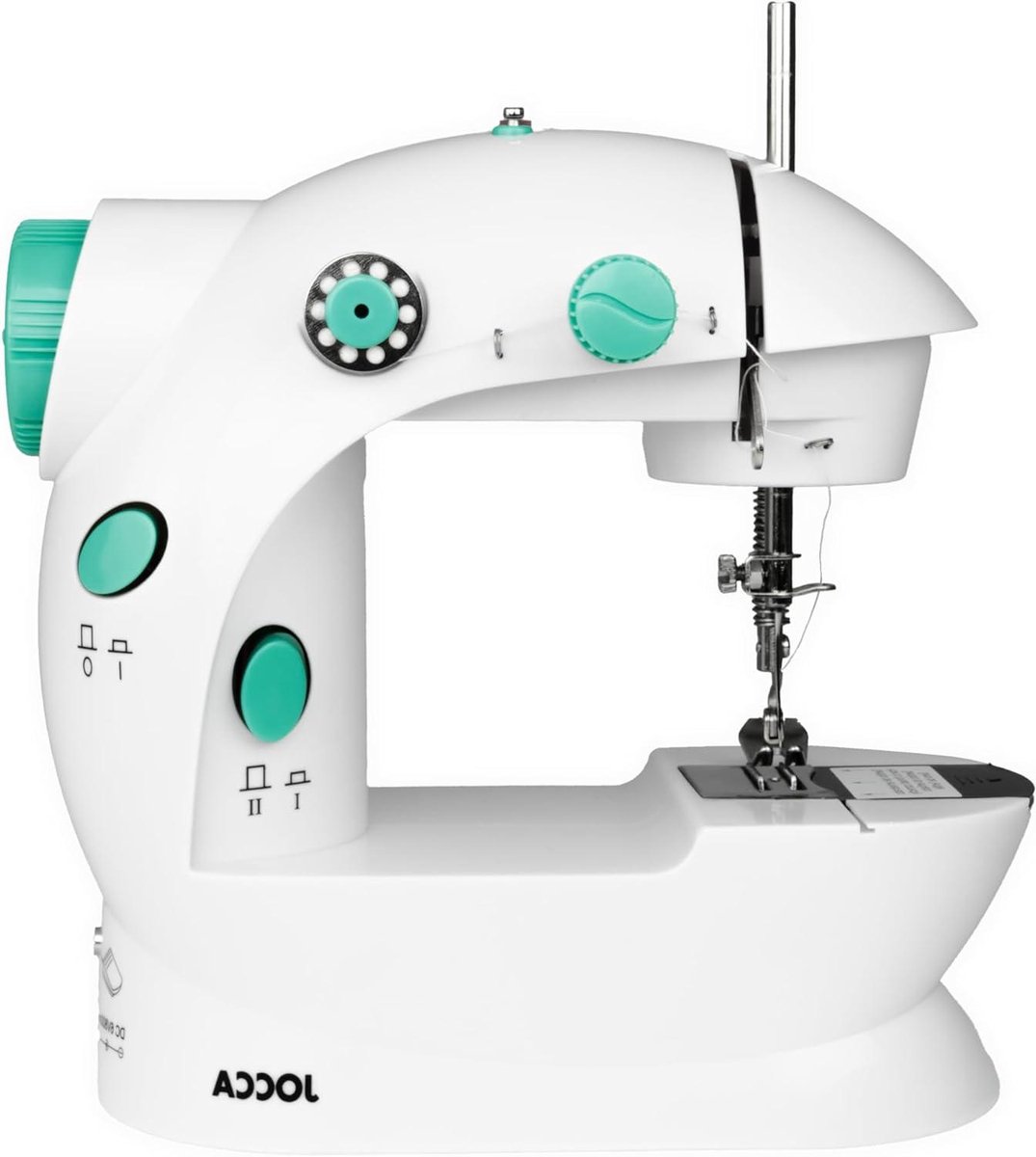 Draagbare Naaimachine - Naaiset Kit - Kleine projecten maken - 48 Accessoires Inbegrepen - Dubbele Steek - Wit Blauw