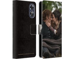 Head Case Designs Official Licensed Outlander Claire Jamie Kiss Season 4 Art Leather Book Wallet Cover Compatible With Oppo A17