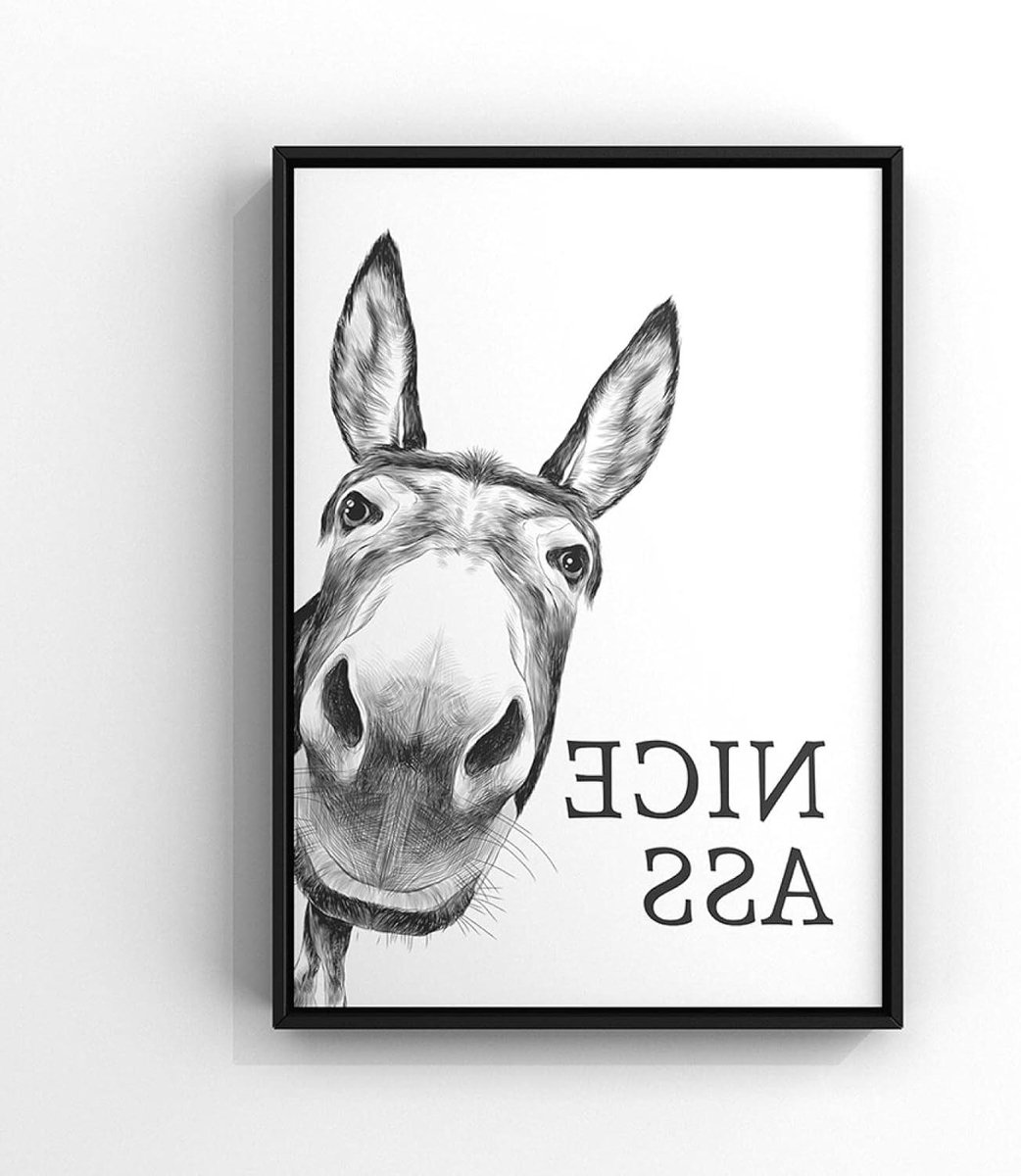 Canvas Schilderij - Wanddecoratie Poster - Toilet Decoratie - Grappig Citaat Ontwerp - 20