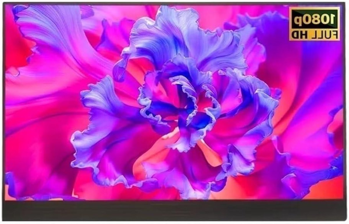 Draagbare Monitor - Extern Beeldscherm Laptop - Werk Efficiëntie Verhogen - Full HD IPS Scherm - 156 inch - Zilver
