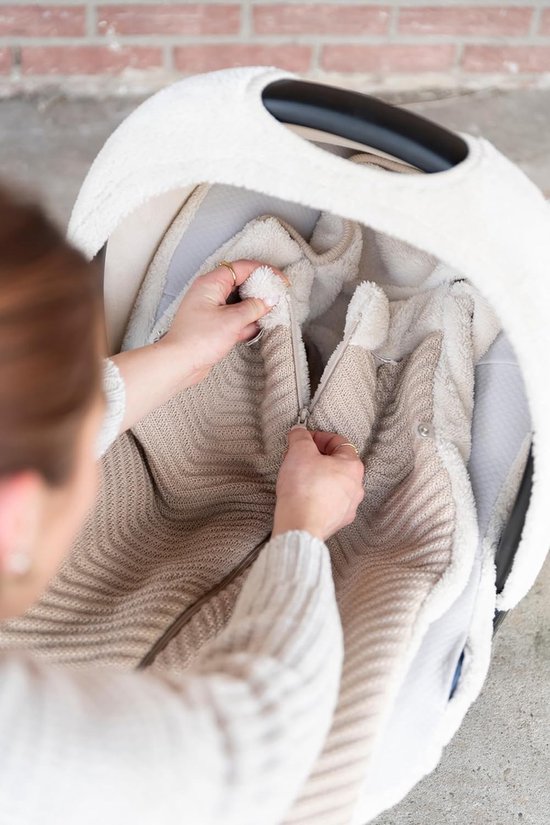 Voetenzak Autostoel - Babyzak Babyslaapzak - Baby Warm Houden - Innovatieve Voorrits - 86 x 38 x 4 cm - Blush — afbeelding 3
