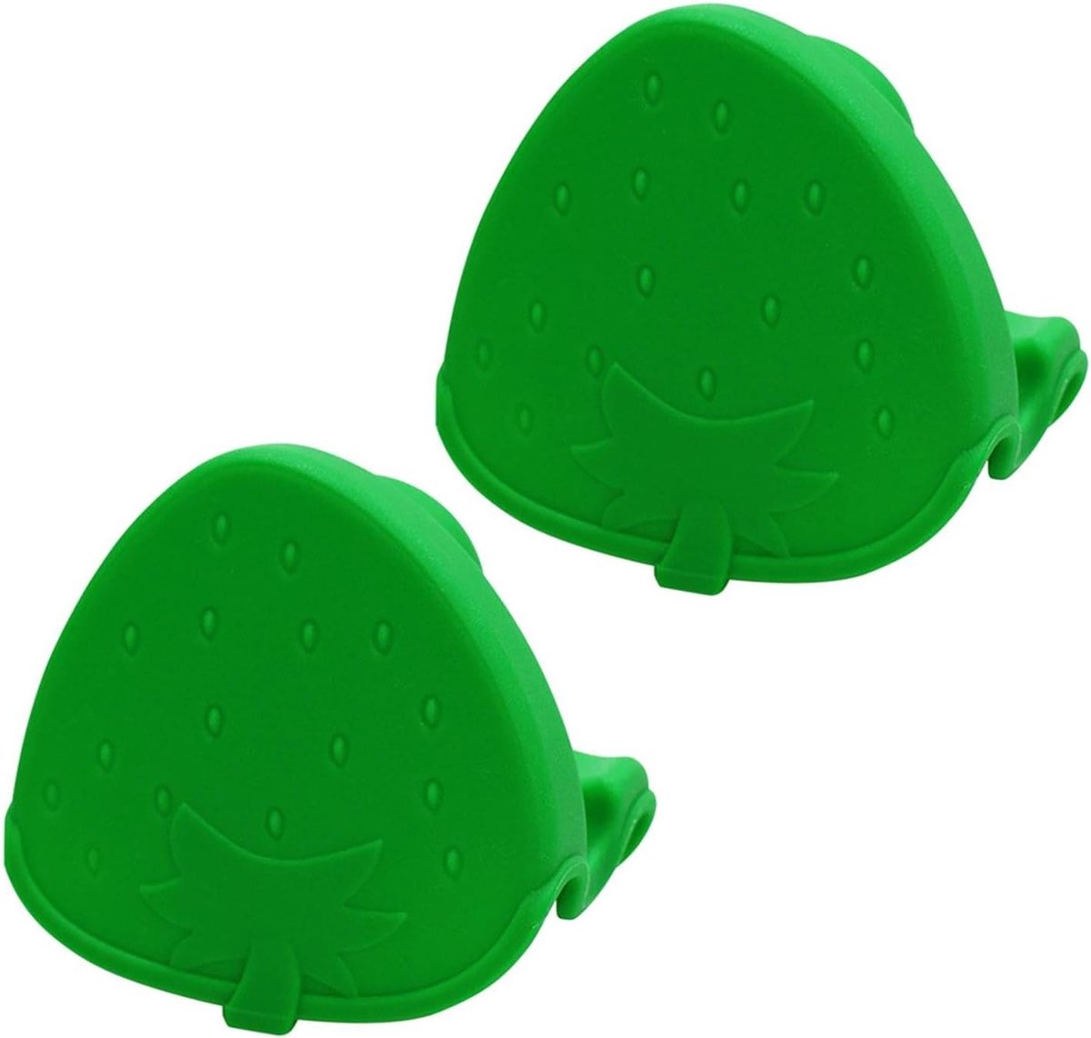 Siliconen Ovenwanten - Hittebestendige Handschoenen - Koken en Bakken - Antislip Grip Ontwerp - 9.5 x 8.5 cm - Groen
