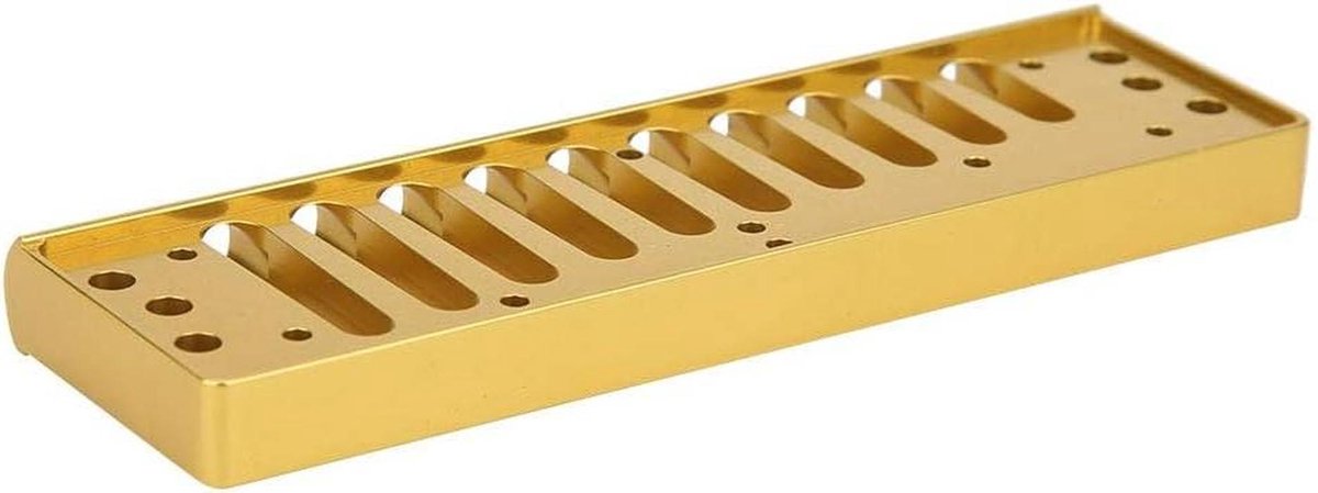 Mondharmonicakam - Kam Mondharmonica - Muziek Maken - Afgeronde Randen - 10 Gaten - Goud