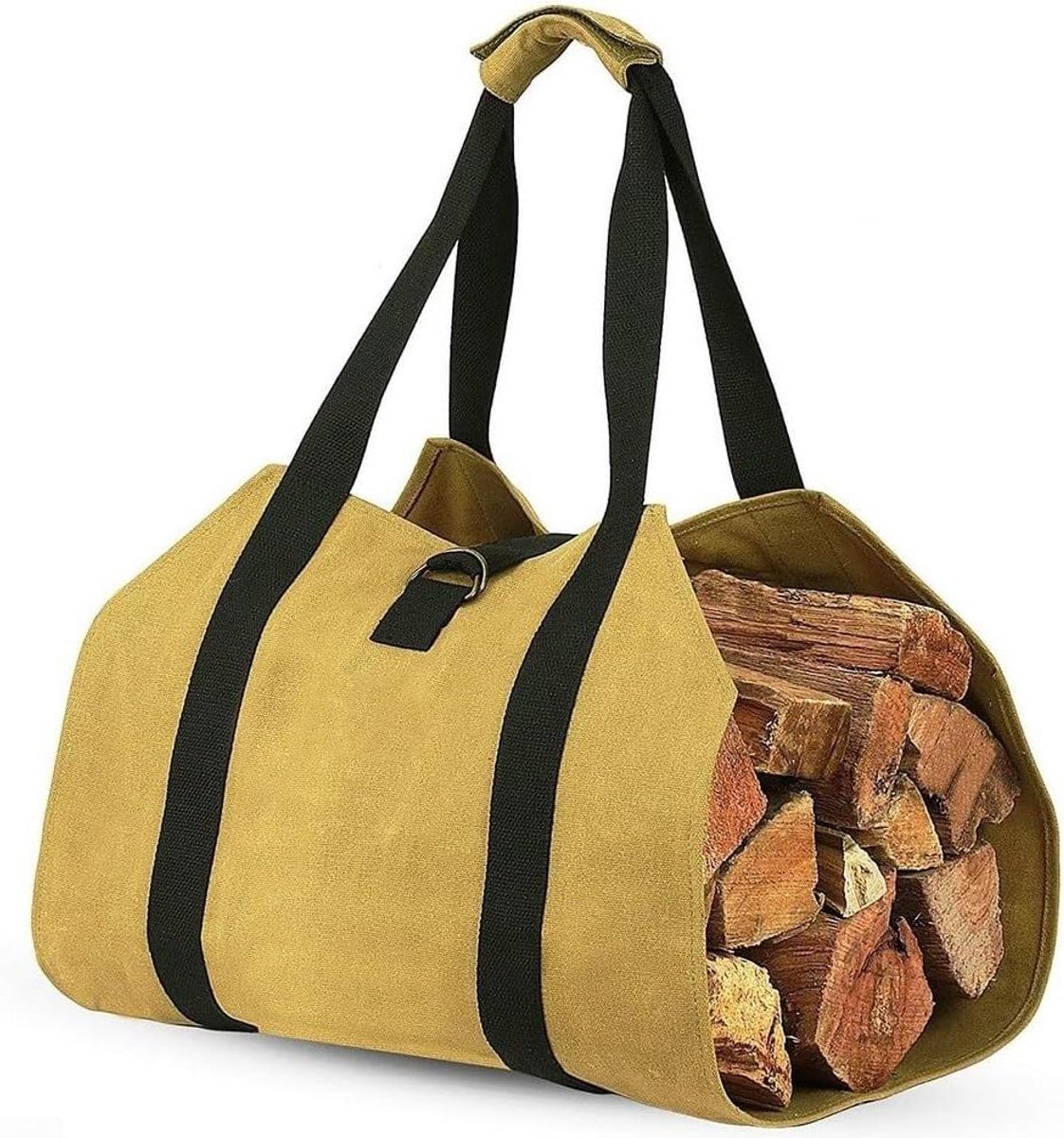 Brandhout Draagtas - Hout Tas Opslag - Buiten Haard Vullen - Zwaar Canvas Oxford - 99 x 48 cm