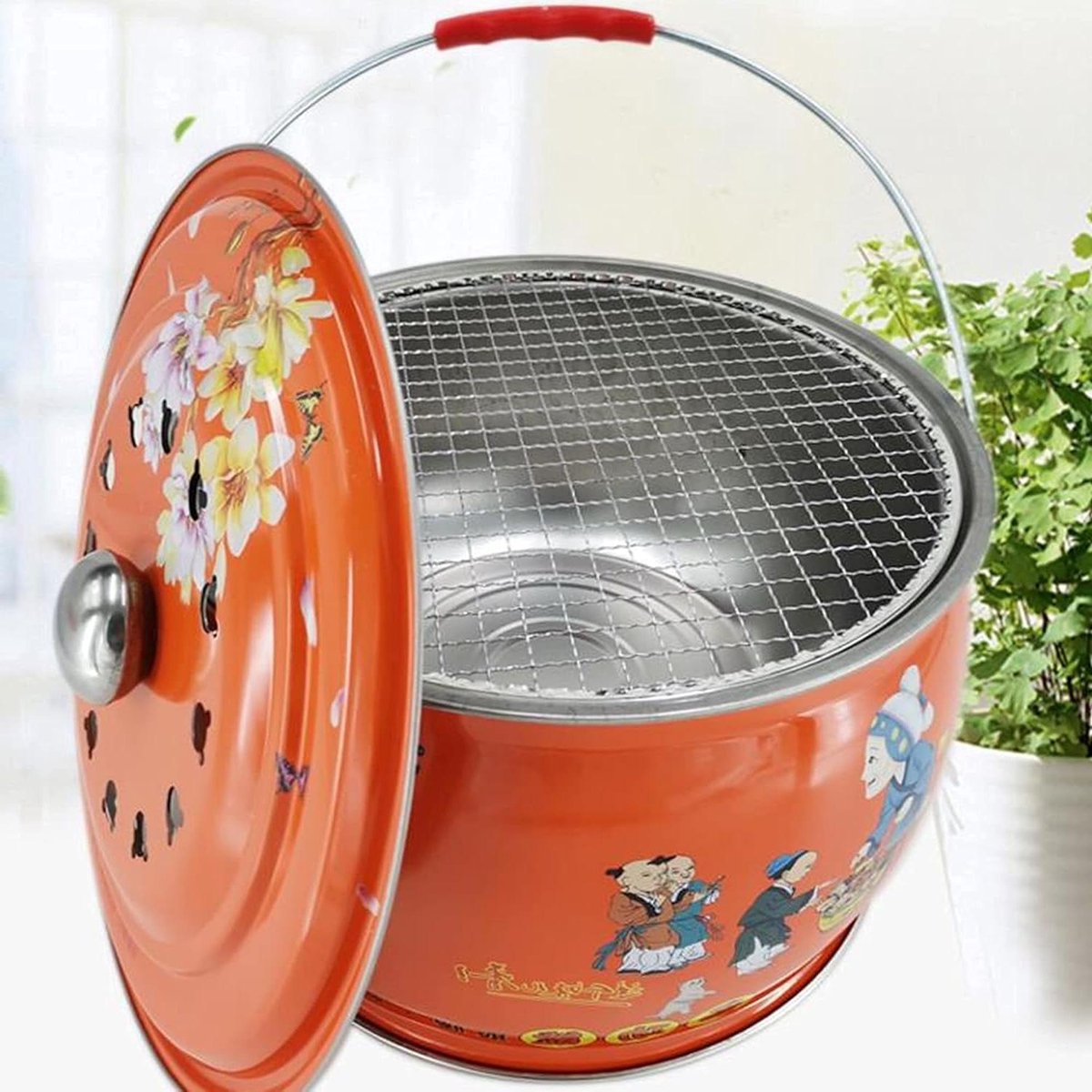 Buitenhaard Grill - Vuurkorf Terras - Buiten Koken - Alle Weersomstandigheden - 30.5 x 18 cm - Zwart